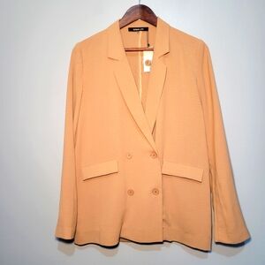 NWT Sugar & Lips Lisa Lightweight Blazer‎ Womens Size XS Taupe/Tan Oversized